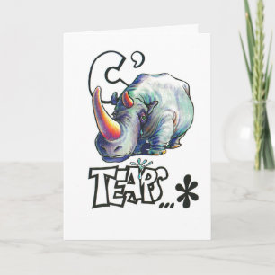 Grappige verjaardagskaart met neushoorn kaart