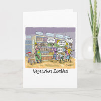 Grappige verjaardagskaart met - Vegetarische zombi
