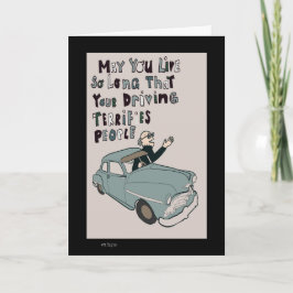 Grappige verjaardagskaart rijden oud feestdagen kaart