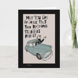 Grappige verjaardagskaart rijden oud feestdagen kaart