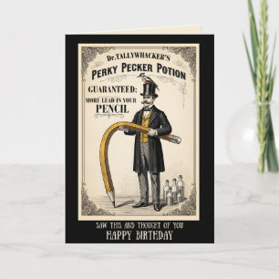 Grappige verjaardagskaart uit het Victoriaanse tij Kaart