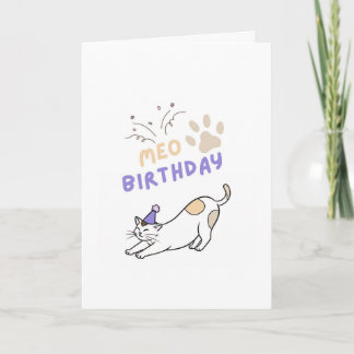 Grappige verjaardagskaart van een cute kat kaart