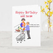 Grappige verjaardagskaart volledig aanpasbaar kaart (Gele Bloem)