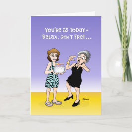 Grappige verjaardagskaart voor 65 jaar kaart
