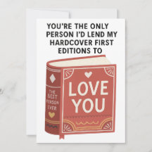 Grappige verjaardagskaart voor boekenvrienden