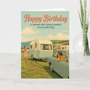 Grappige verjaardagskaart voor caravanbezitters kaart