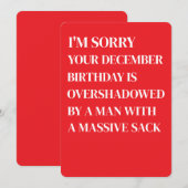 Grappige verjaardagskaart voor december voor vrouw feestdagenkaart (Voorkant / Achterkant)