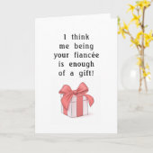 Grappige verjaardagskaart voor een verloofde of ve kaart (Gele Bloem)