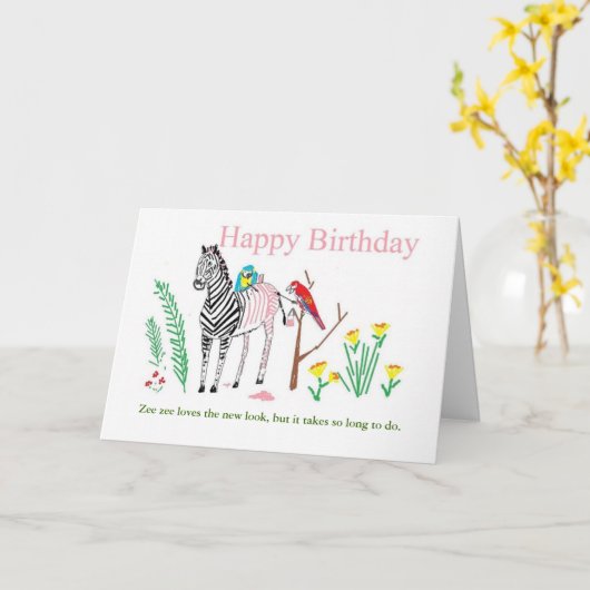 Grappige verjaardagskaart voor haar. kaart (Gele Bloem)