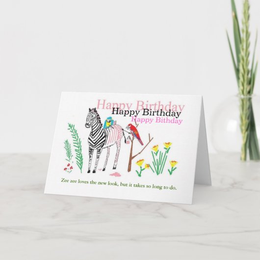 Grappige verjaardagskaart voor haar. kaart (Voorkant)