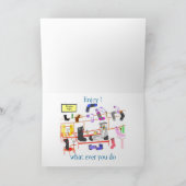 Grappige verjaardagskaart voor hem kaart (Binnen)