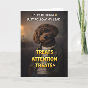 Grappige Verjaardagskaart voor Honden Behandelt Aa Kaart