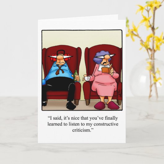 Grappige verjaardagskaart voor jubileum kaart (Gele Bloem)