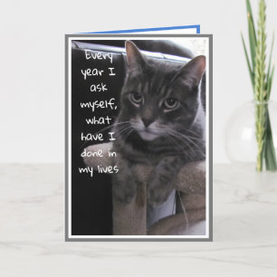 Grappige verjaardagskaart voor katten kaart