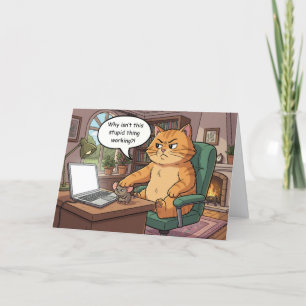Grappige verjaardagskaart voor kattenliefhebbers kaart