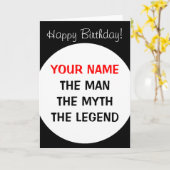 Grappige verjaardagskaart voor mannen | De mythe v Kaart (Gele Bloem)