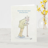 Grappige verjaardagskaart voor oud man. kaart (Gele Bloem)