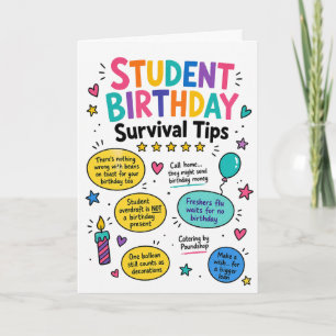 Grappige Verjaardagskaart voor Studenten met Unive Kaart