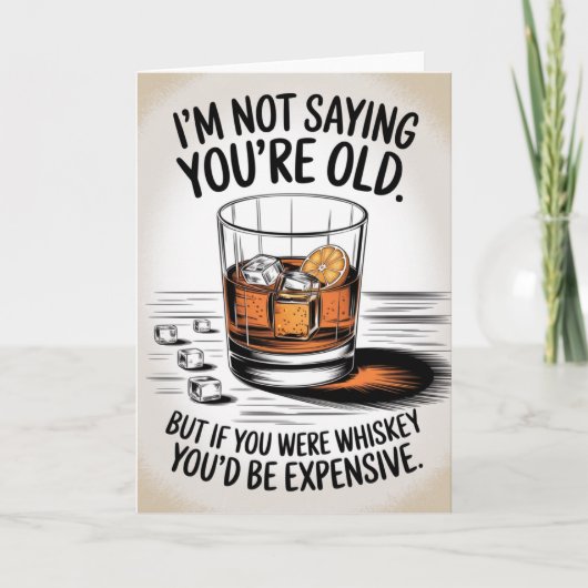 Grappige verjaardagskaart voor vader opa whisky pa kaart (Voorkant)