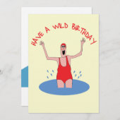 Grappige verjaardagskaart voor wilde, open water z feestdagenkaart (Voorkant / Achterkant)