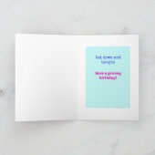 Grappige verjaardagskaart - word neer en boogie kaart (Binnen)