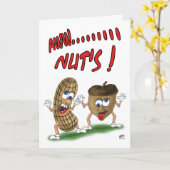Grappige verjaardagskaarten: Aw Nuts Kaart (Gele Bloem)