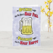 Grappige verjaardagskaarten: bierfilosofie kaart (Gele Bloem)