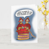 Grappige verjaardagskaarten: brandalarm kaart (Gele Bloem)