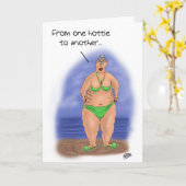 Grappige verjaardagskaarten: de ene hottie naar de kaart (Gele Bloem)