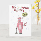 Grappige verjaardagskaarten: dit kleine varkentje kaart (Gele Bloem)