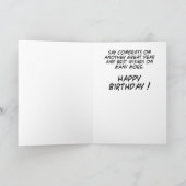 Grappige verjaardagskaarten: een jaar ouder kaart (Binnen)