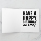 Grappige verjaardagskaarten, GANGSTER MAFFIA GUY Kaart (Binnen)