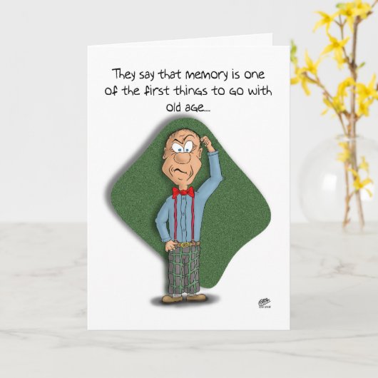 Grappige verjaardagskaarten: geheugen kaart (Gele Bloem)