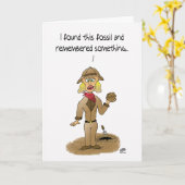 Grappige verjaardagskaarten: gevonden fossiel kaart (Gele Bloem)