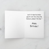 Grappige verjaardagskaarten: grimmige gedachten kaart (Binnen)