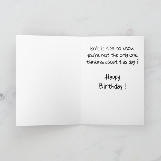 Grappige verjaardagskaarten: grimmige gedachten kaart (Binnen)