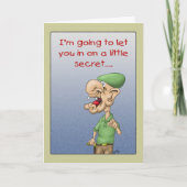 Grappige verjaardagskaarten: het geheim kaart (Voorkant)