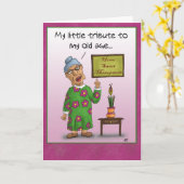 Grappige verjaardagskaarten: Home Sweet Menopauze Kaart (Gele Bloem)