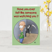 Grappige verjaardagskaarten: iemand die naar je ki kaart (Gele Bloem)