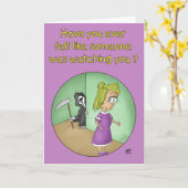 Grappige verjaardagskaarten: Iemand die naar je ki Kaart (Gele Bloem)