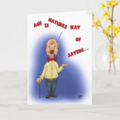 Grappige Verjaardagskaarten: Leeftijd is Naturen W Kaart (Gele Bloem)