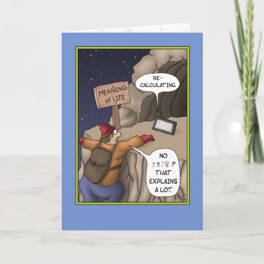 Grappige verjaardagskaarten: levenslessen kaart (Voorkant)