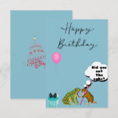 Grappige verjaardagskaarten "Muis en Kikker" Save The Date (Voorkant / Achterkant)