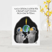 Grappige verjaardagskaarten: NASA-functionarissen Kaart (Gele Bloem)