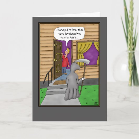 Grappige verjaardagskaarten: nieuwe tuinarchitect kaart (Voorkant)