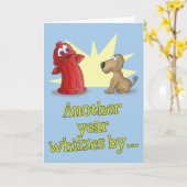 Grappige verjaardagskaarten: nog een jaar kaart (Gele Bloem)