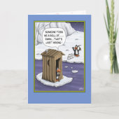 Grappige Verjaardagskaarten: Pinguïn Pranks Kaart (Voorkant)