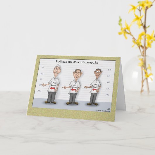 Grappige verjaardagskaarten: Politiek zoals gewoon Kaart (Gele Bloem)