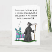 Grappige verjaardagskaarten: verjaardagsfeestplann kaart (Voorkant)