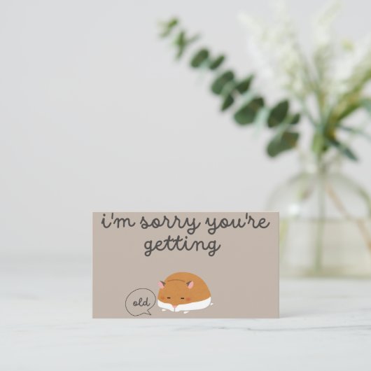 grappige verjaardagskaarten visitekaartje (Staand voorkant)